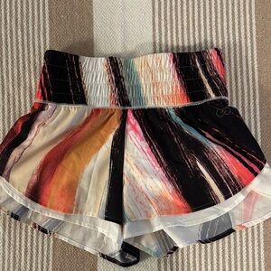 Multicolor Brushstroke Athletic Shorts